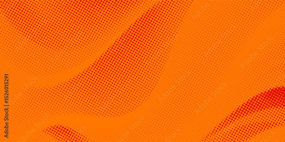 Poster dots halftone orange color pattern gradient texture with technology digital background.