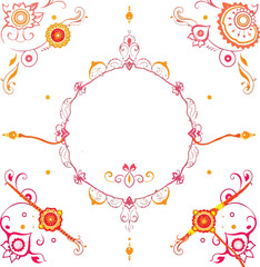 floral background with flowers Raksha Bandhan