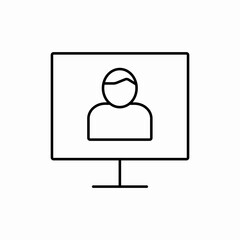 presentation screen display icon vector sign