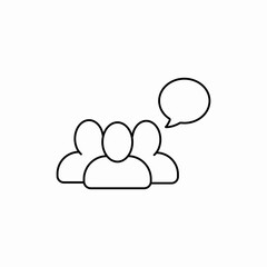 chat bubble team conversation icon vector sign
