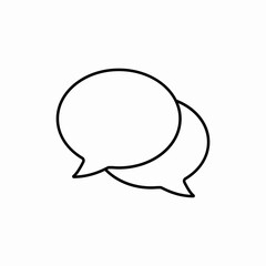 chat bubble conversation icon vector sign