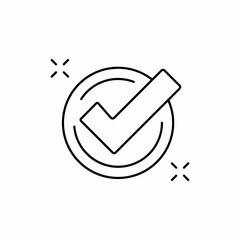 check mark verified icon vector sign