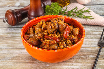 Rasted chicken meat with ptitim