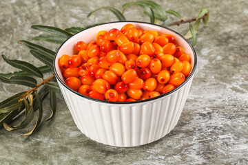 Natural organic ripe sweet buckthorn