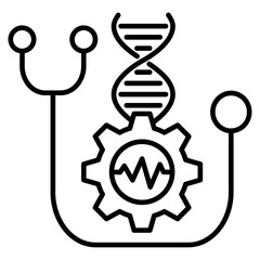 Fototapeta premium Biomedical Engineering Outline Icon