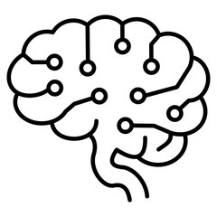 Neuroengineering Outline Icon