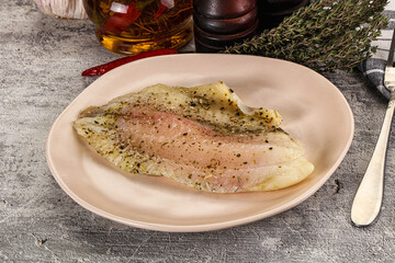 Baked tilapia fish with spices