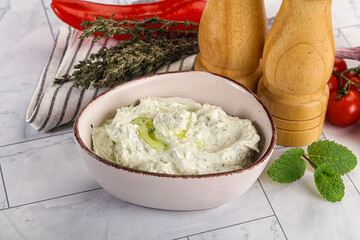 Greek feta dip with oil