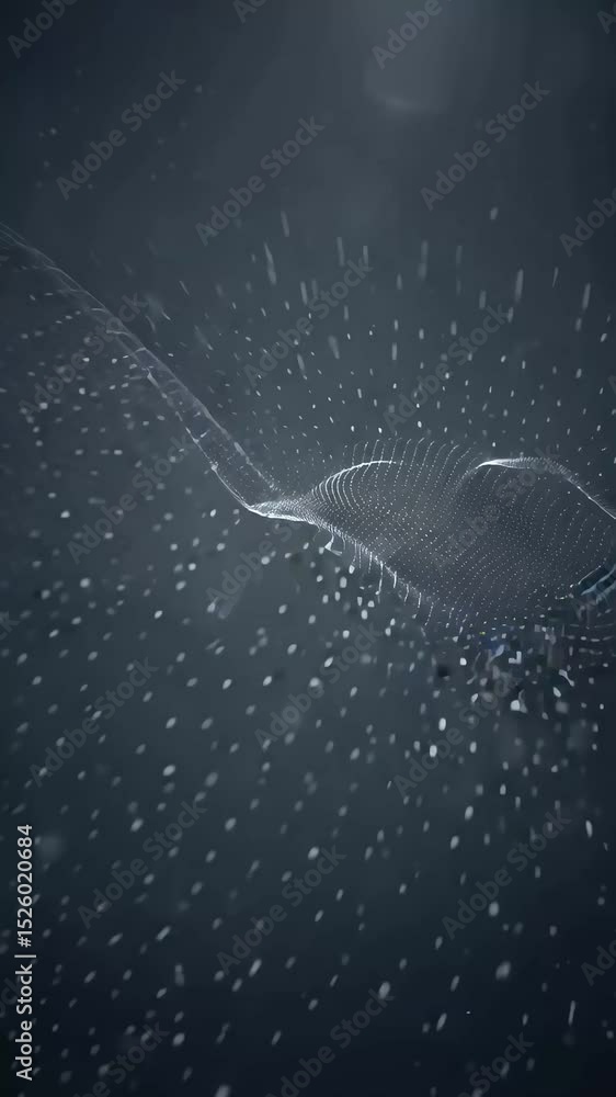 Wall mural abstract particle flow dots and trajectory rhythm