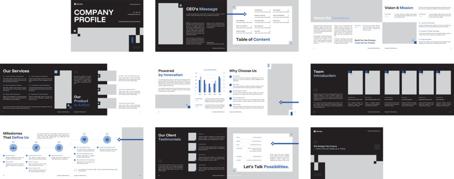 Tech Startup Company Profile Brochure