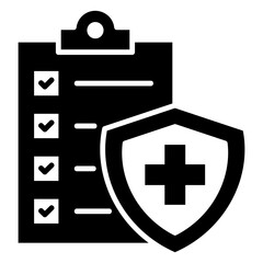 Obraz premium Medical Coverage Glyph Icon