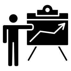 Financial Strategy Glyph Icon