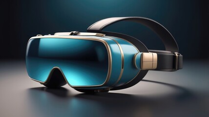 Close-Up of Sleek Modern Virtual Reality Goggles in a Soft Blurred Background