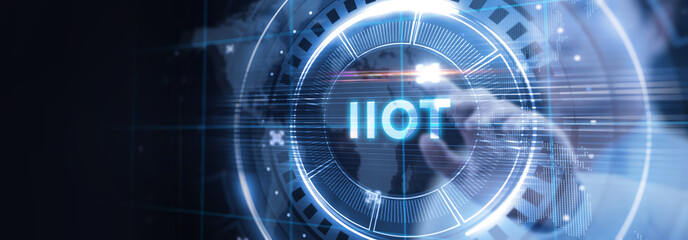 IIOT Industrial internet of things smart industry 4.0 technology concept.