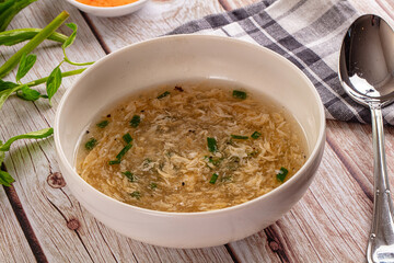 Hot Asian crab meat soup