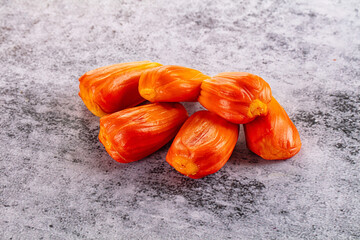 Red sweet juicy tropical red jackfruit