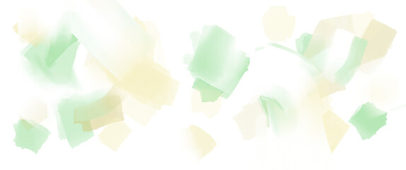 黄緑と黄色のキラキラした透明感のあるあしらい素材