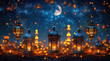 Vector islamic background for Ramadan Kareem Blue background.jpeg