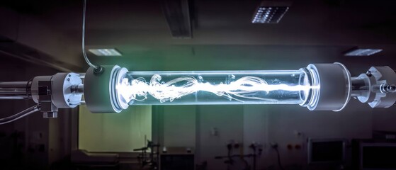 Plasma tube experiment in lab