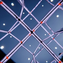 Geometric lattice structure at night