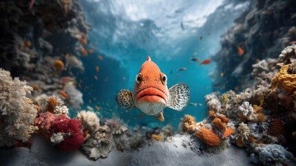 Underwater coral reef fish