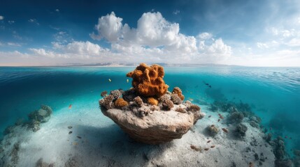 Underwater Coral Reef Panorama