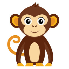 Fototapeta premium monkey vector image on white background
