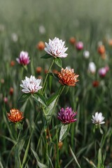 Vibrant flowers in a meadow