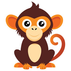 Obraz premium monkey vector image on white background