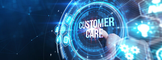 Obraz premium Individual customer service and CRM. Customer care.