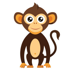 Obraz premium monkey vector image on white background