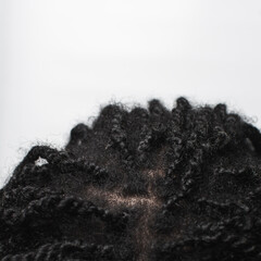 micro twists protective style on 4c afro hair,frizzy mini twists on curly hair, long micro twists...