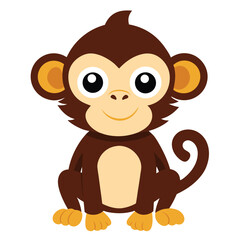 monkey vector image on white background