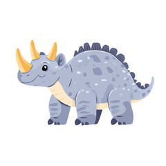2D flat Moschops vector illustration, isolated on a white background.