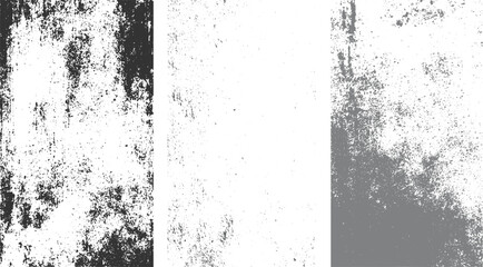 set of grunge texture. Monochrome retro grunge texture illustration. Dust overlay textured. Vector illustration, Abstract transparent background