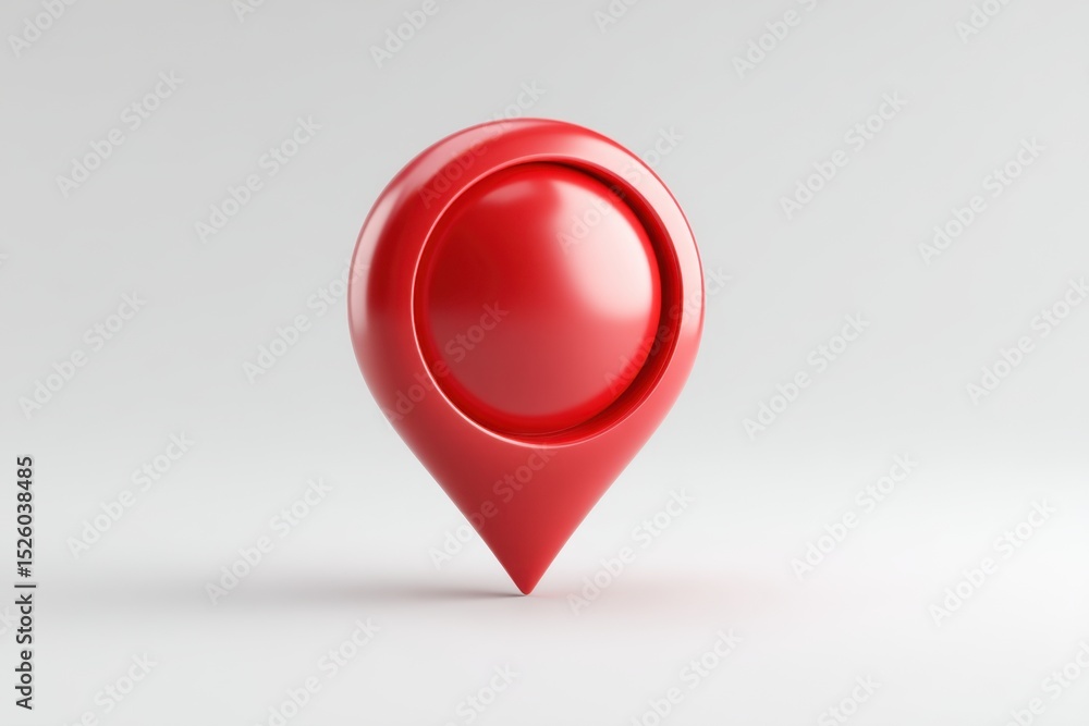 Poster red location pin map pointer navigation