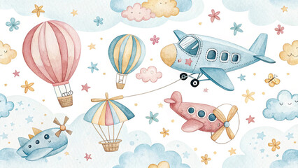 seamless pattern with toys