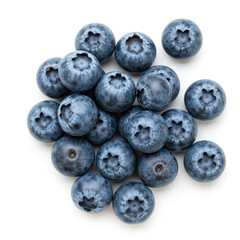 blueberries on a white background