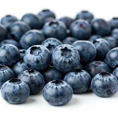 blueberries on a white background
