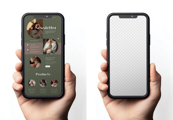 Smartphone Screen Mockup With Hand