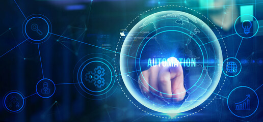 Business, Technology, Internet and network concept. Automation Software Technology Process System.