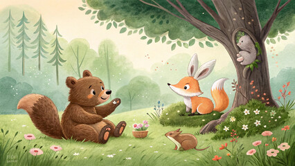 wild animals in the forest