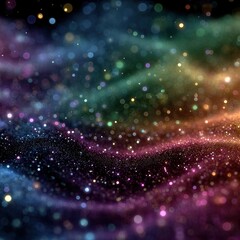 Abstract glittery waves