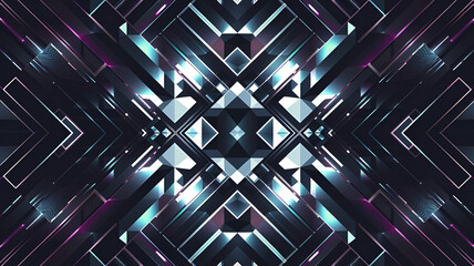 Futuristic geometric pattern background, iridescent holographic polygons