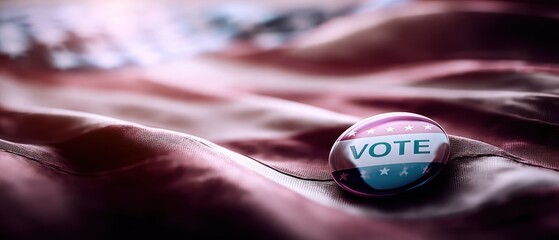 Vote button on American flag (1)