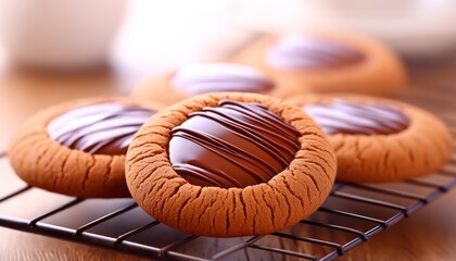 Close-up of chocolate cookies