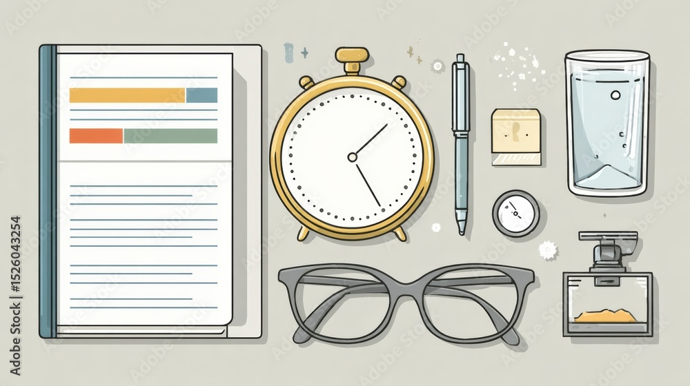 Poster Deep Work Routine Graphic With Visual Elements Promoting Focus and Productivity Techniques for Enhancing Concentration