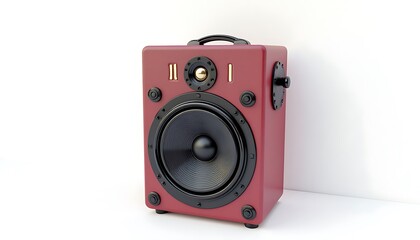 Fototapeta premium Speaker on White Background for Music or Audio Design