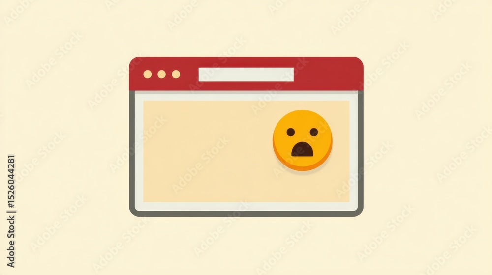 Aufkleber Browser Hijack Alert Displayed on Screen With Alarm Emoji and Empty Space Showing Potential Phishing Attempt