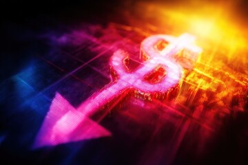 Abstract dollar arrow graphic